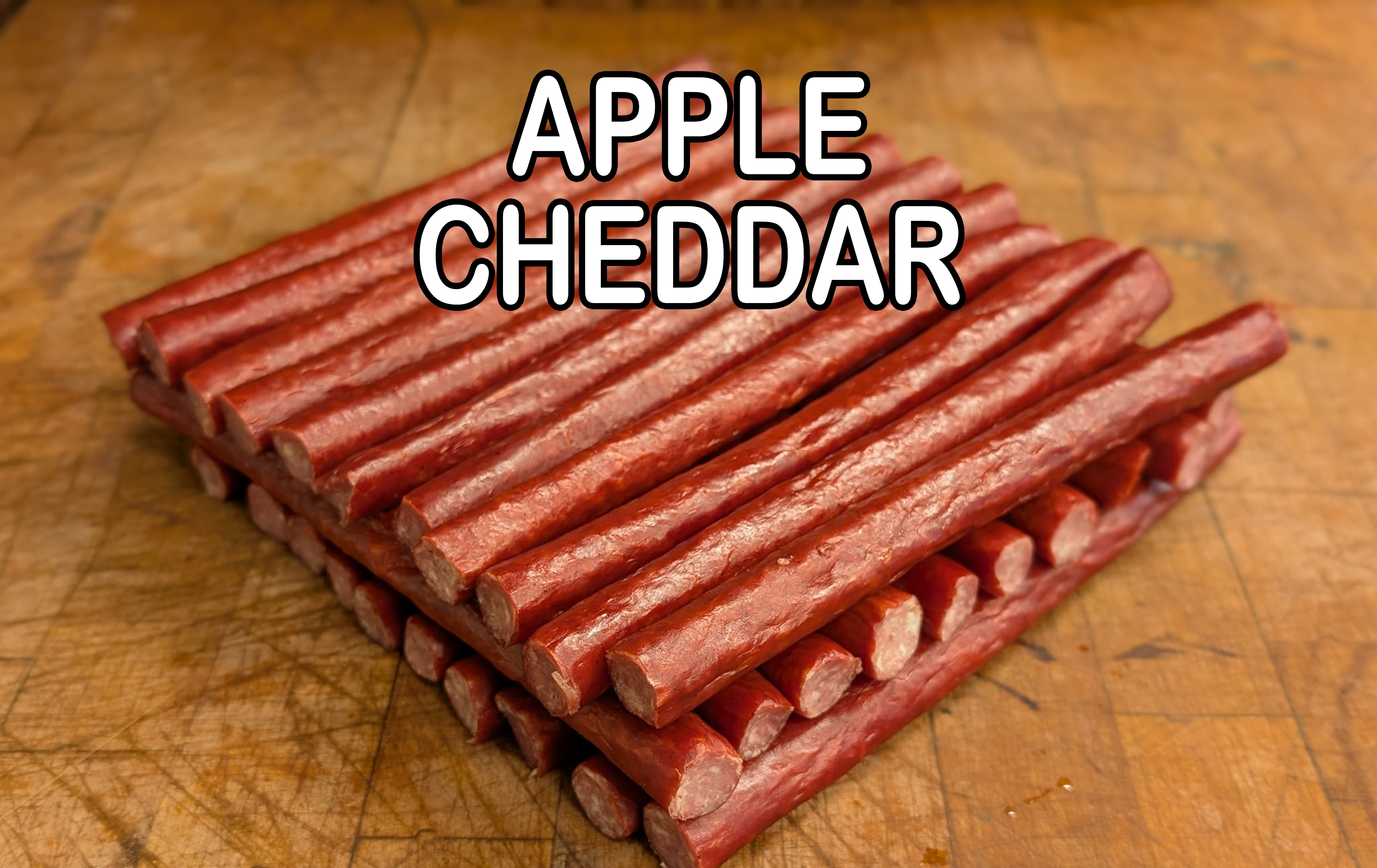 Smoked Specialty Sticks (Apple Cheddar) - 10 pack - Vacuum Packed