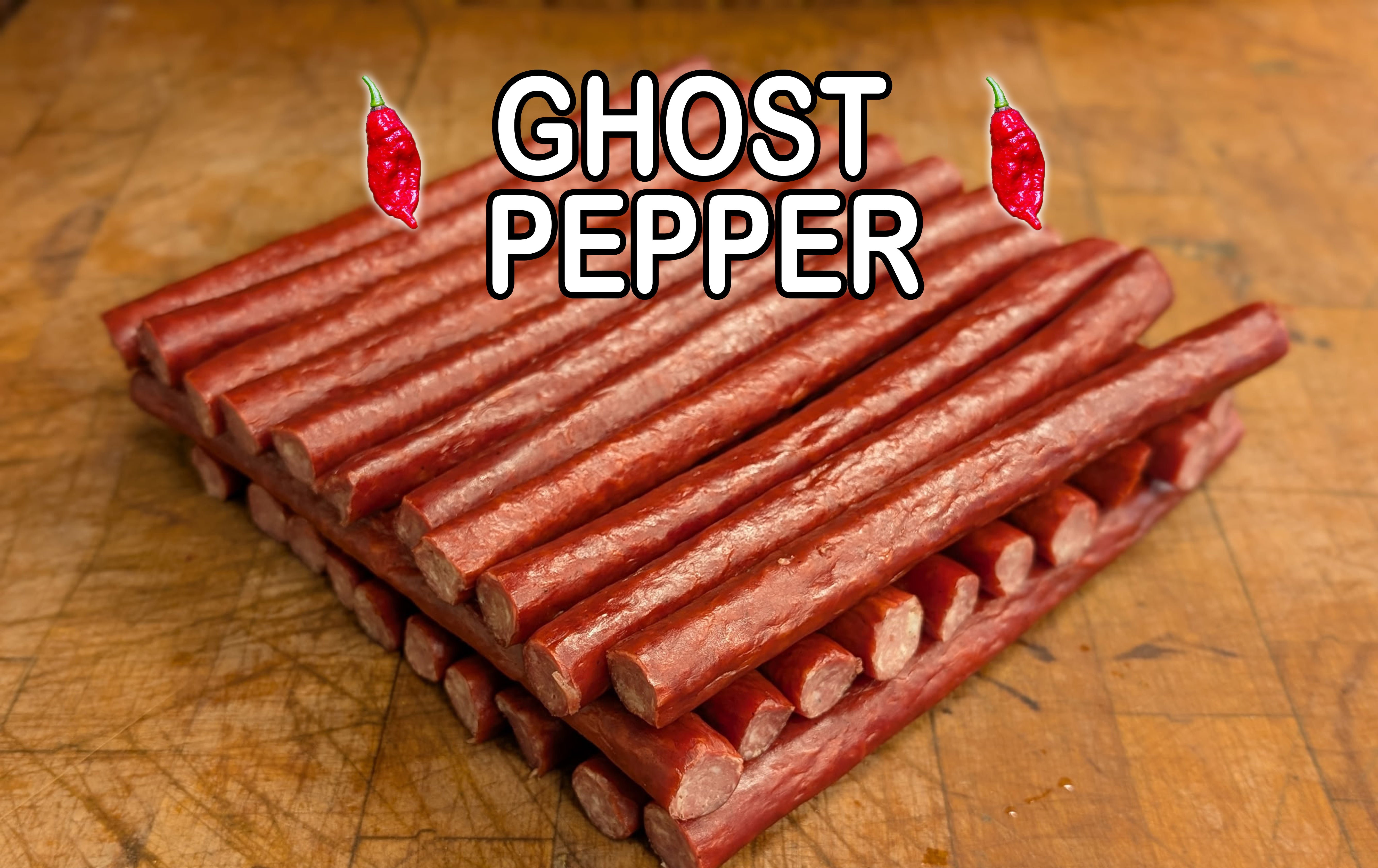 Smoked Specialty Sticks (Ghost Pepper) -  10 pack  - Vacuum Packed